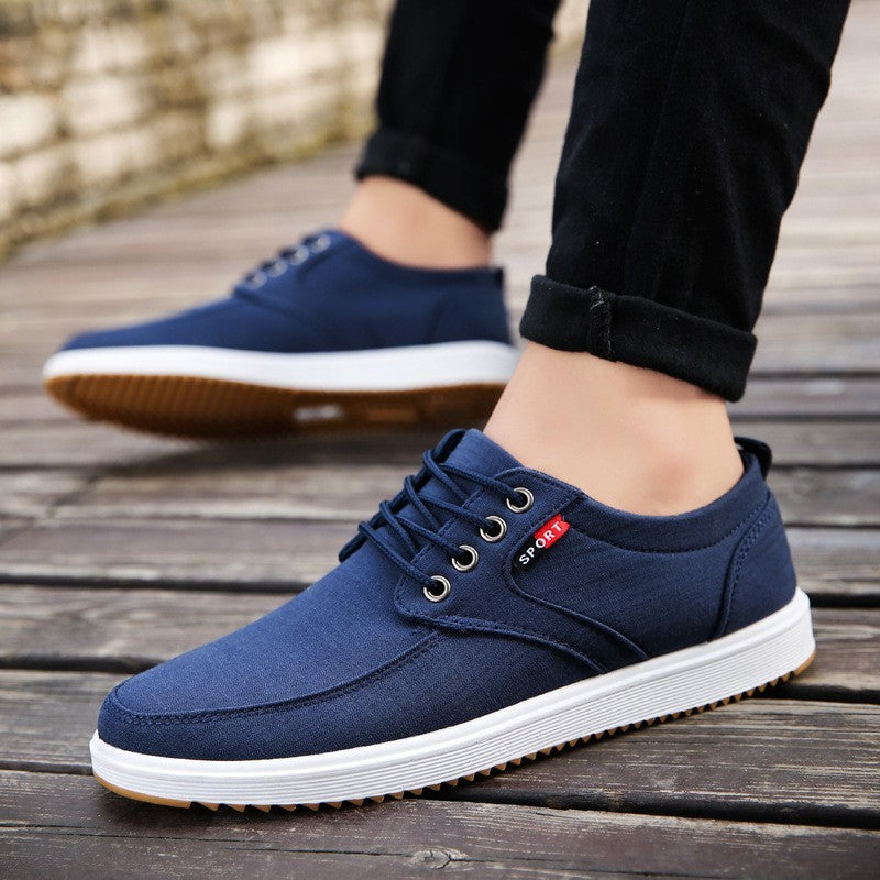 Herren Canvas Sneaker – Atmungsaktive Freizeitschuhe mit Schnürung