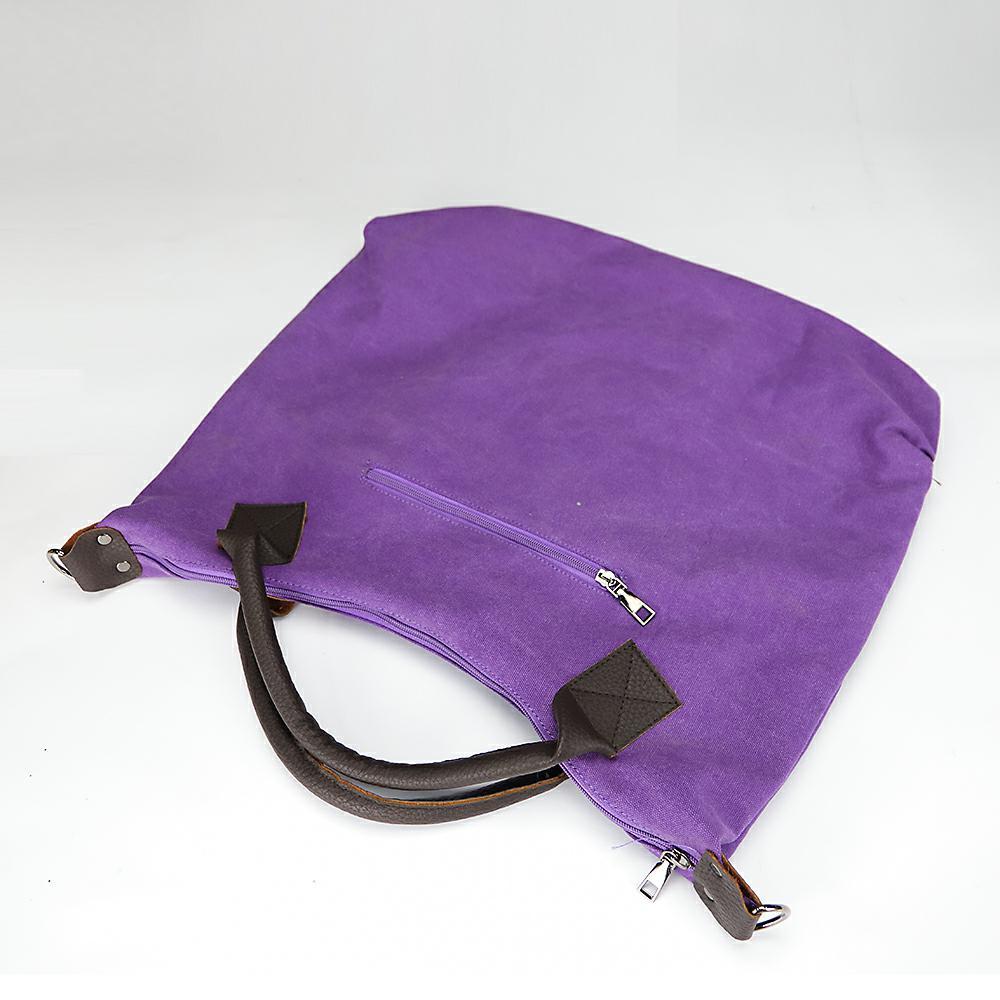 Damen Canvas Handtasche – Minimalistische Schultertasche im Vintage Look