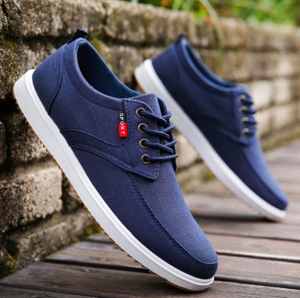Herren Canvas Sneaker – Atmungsaktive Freizeitschuhe mit Schnürung