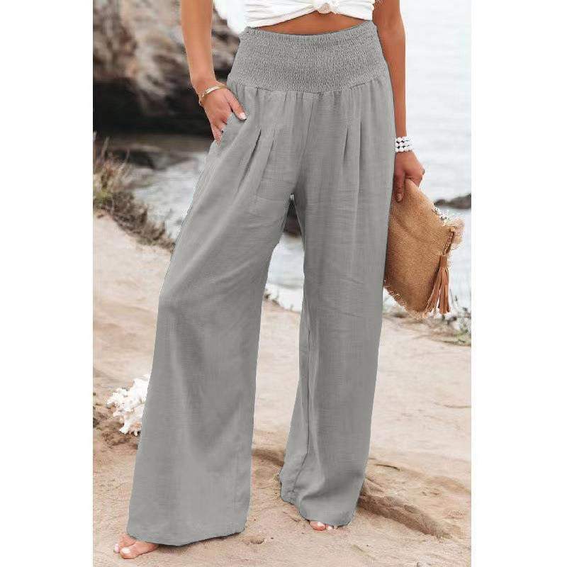 Baumwoll Sommerhose Damen in Grau – bequem & atmungsaktiv