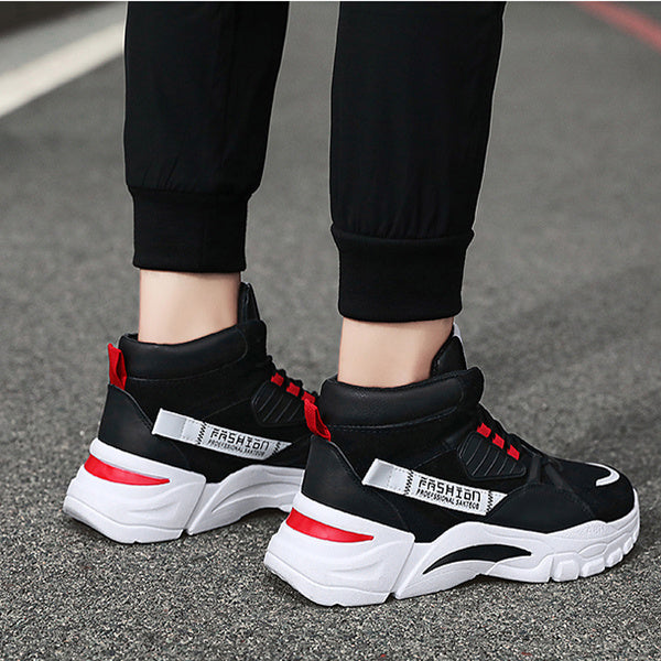 Bunter Herren Sneaker - High- Top Sportschuh im Streetwear- Style