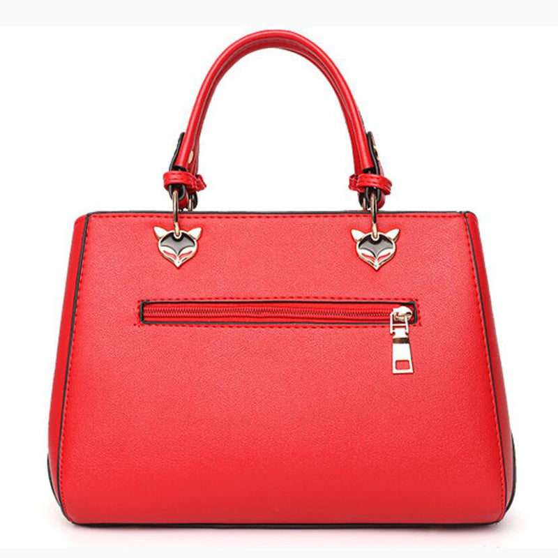 Damen Patchwork Handtasche – Elegante Schultertasche mit Anhänger