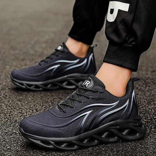 Laufschuhe Herren Damen in Schwarz mit dicker Sohle – ideal für Sport & Freizeit