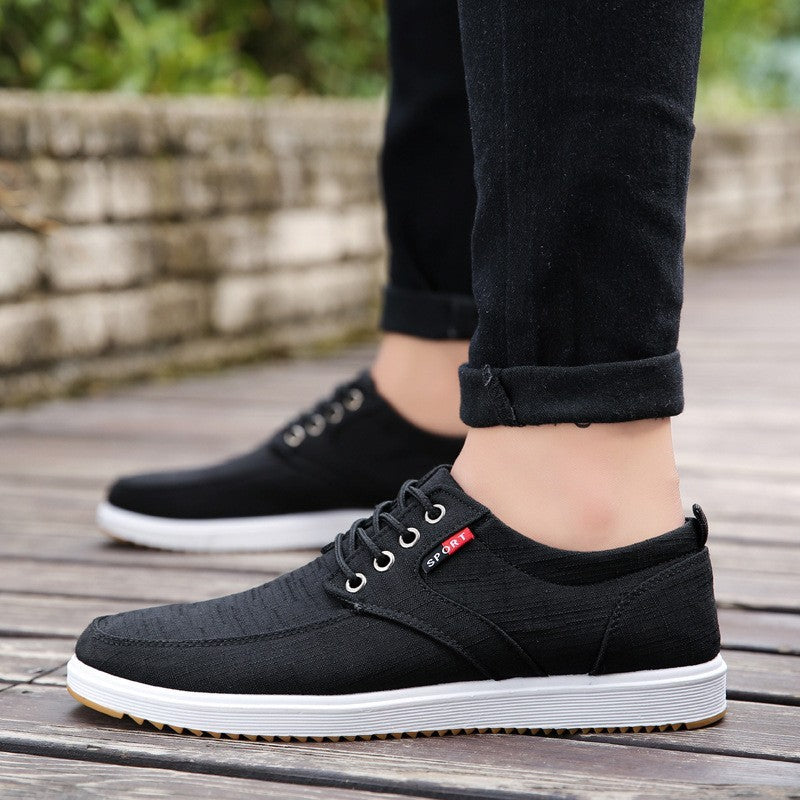 Herren Canvas Sneaker – Atmungsaktive Freizeitschuhe mit Schnürung
