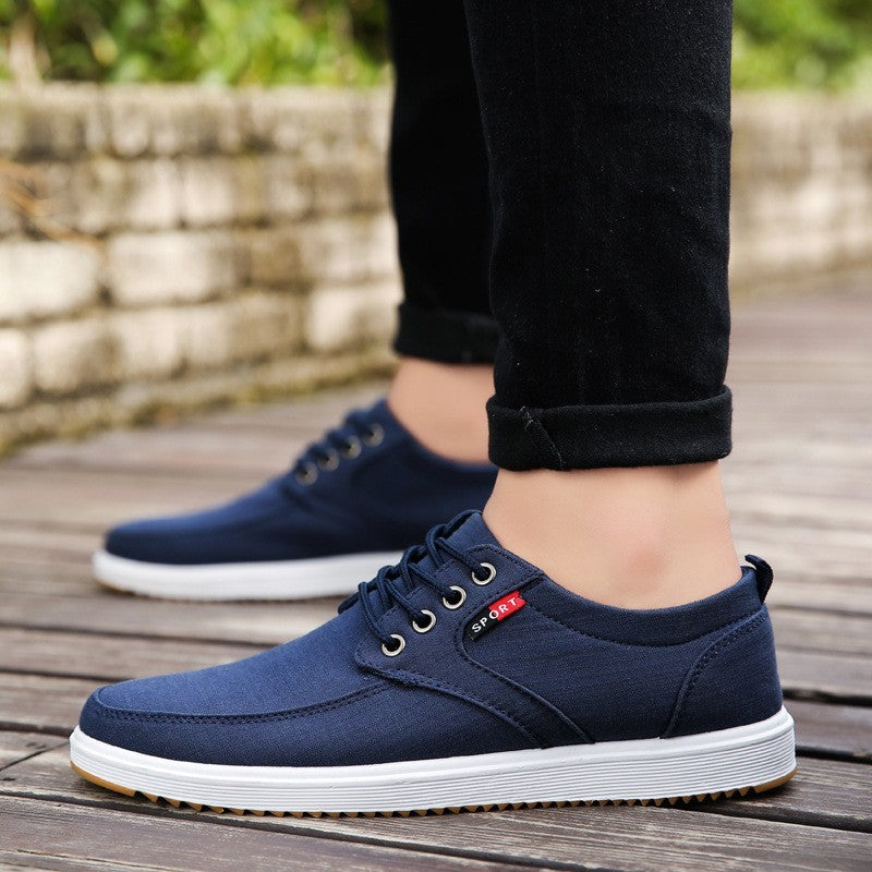 Herren Canvas Sneaker – Atmungsaktive Freizeitschuhe mit Schnürung