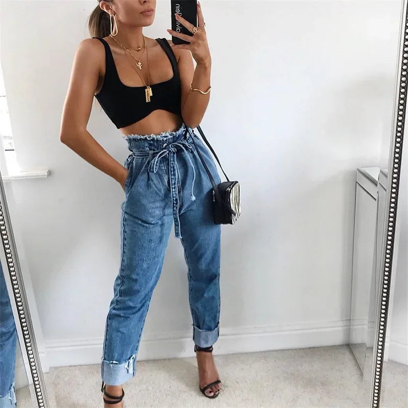 High Waist Jeans Damen – enganliegend mit amerikanischem Schnitt